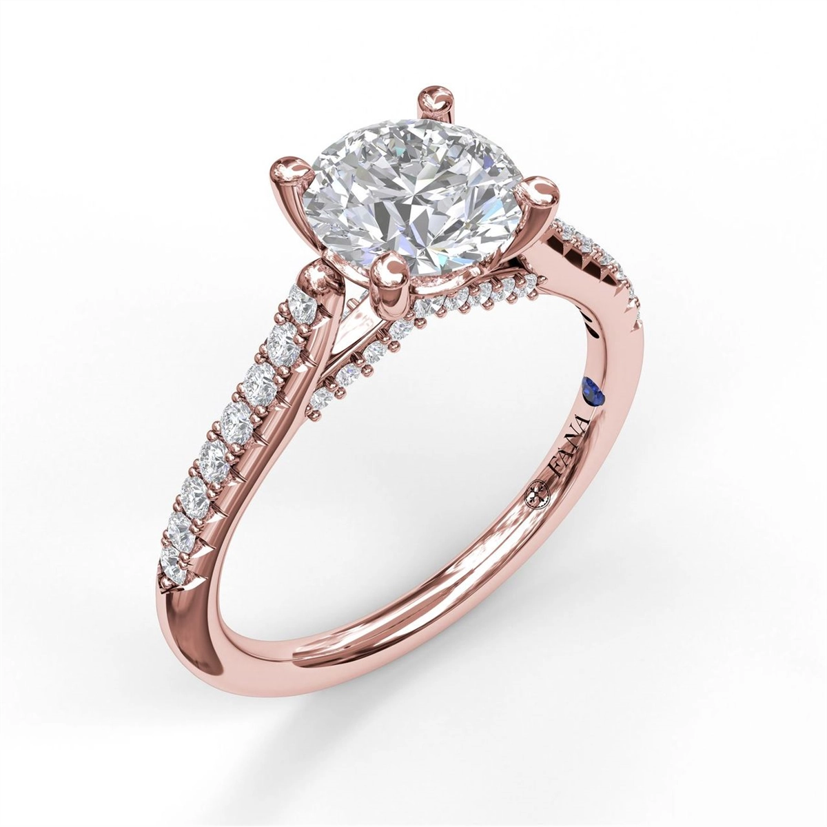 14K Rose Gold Semi Mount