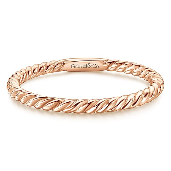 14K Rose Gold Stackable Band