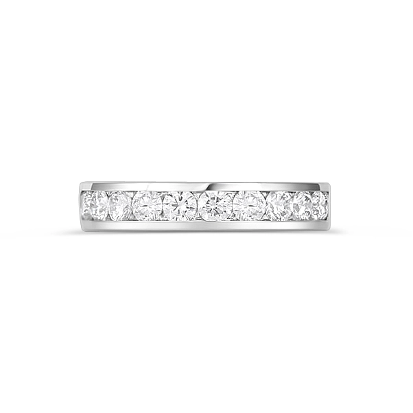 14K White Gold Channel Set Diamon Band