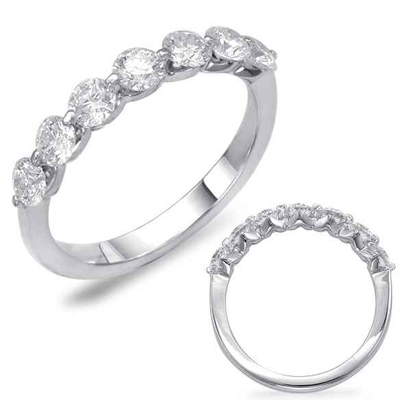 14K White Gold Diamond Band