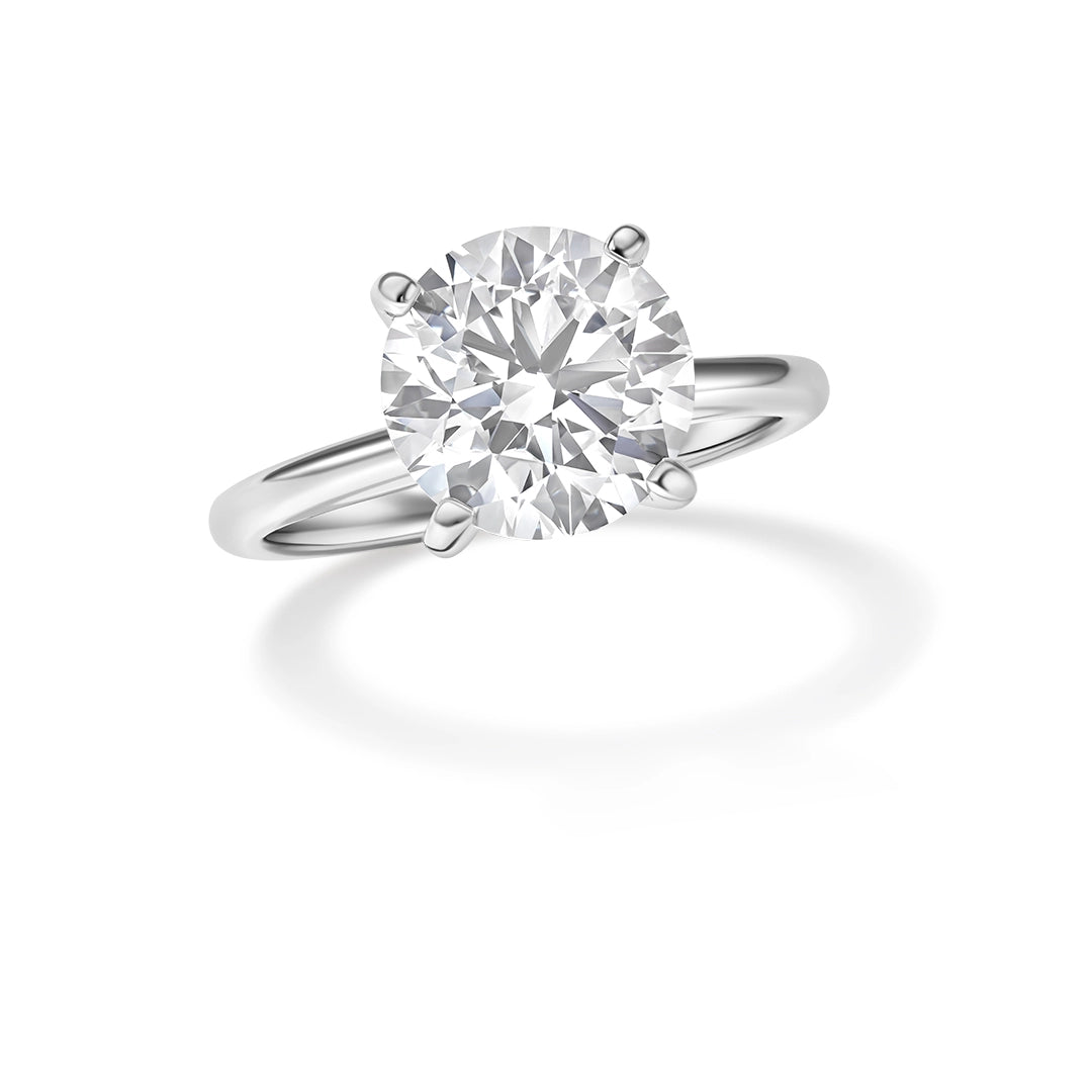 14K White Gold Solitaire Ring