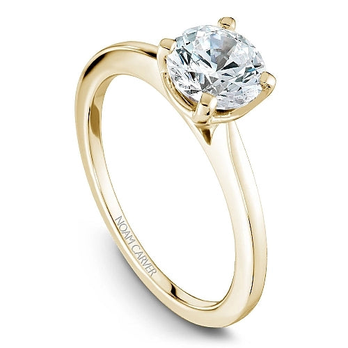 14K Yellow Gold Round Solitaire Mount Ring