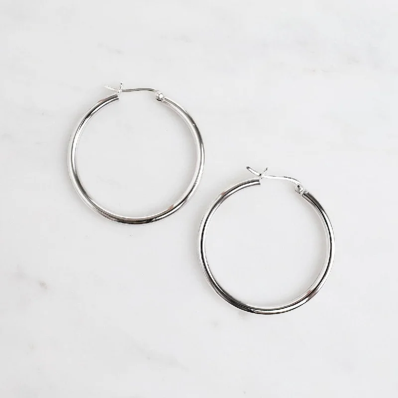 40mm Round Latch Hoops