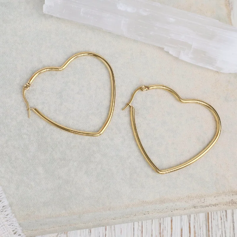 The Hearts Hoop Earrings