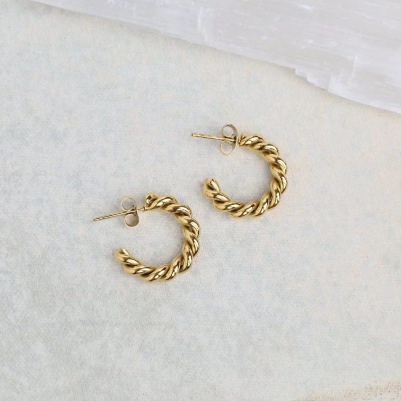 Mini Twisted Hoop Earrings