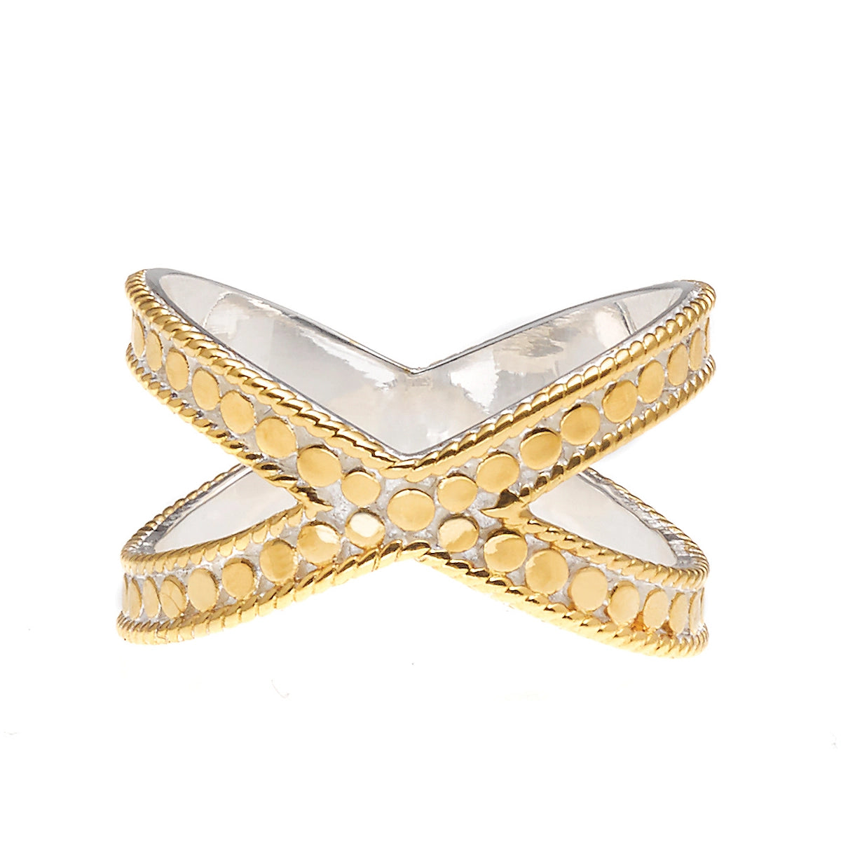 Anna Beck Classic Crisscross Ring - Gold Plated