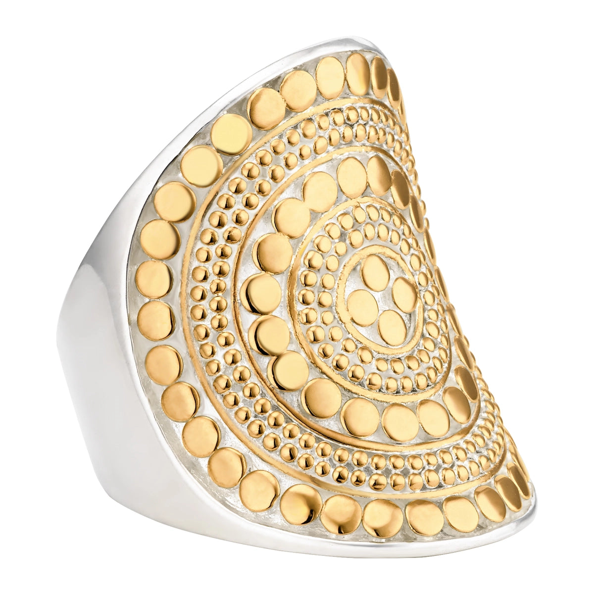 Anna Beck Lombok Long Beaded Saddle Ring - Gold Plated