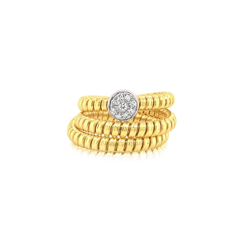 Coiled Diamond Wraparound Ring