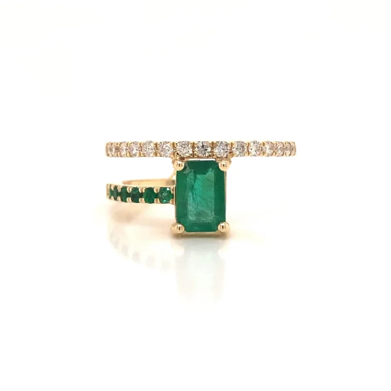 Diamond and Emerald Ring