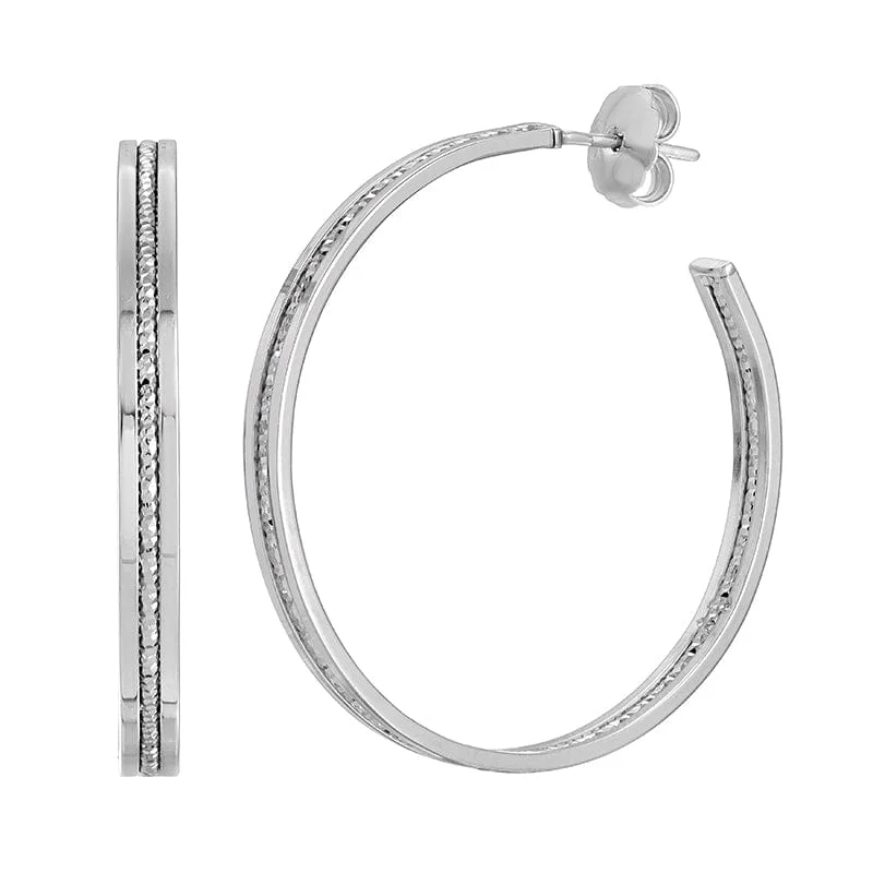 Sterling Silver Extra Large Symphonic Hoops