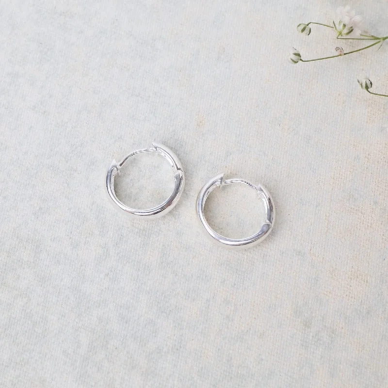 Perfect Little Click Huggie Hoops - Sterling Silver