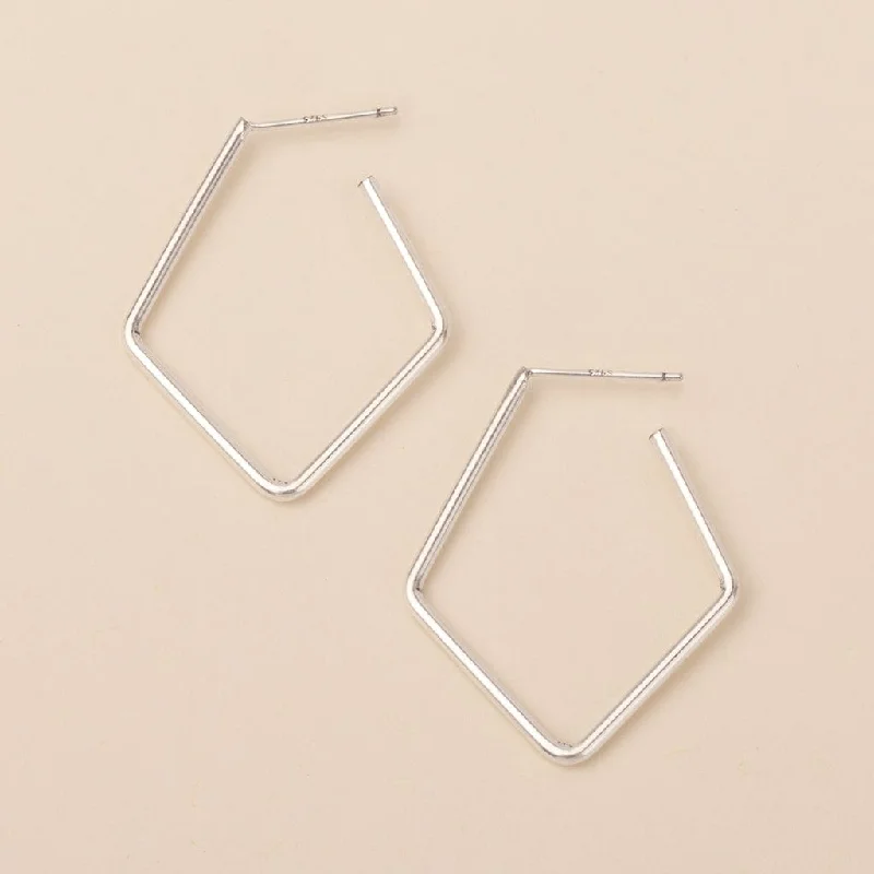 Orion Diamond Hoops - Silver