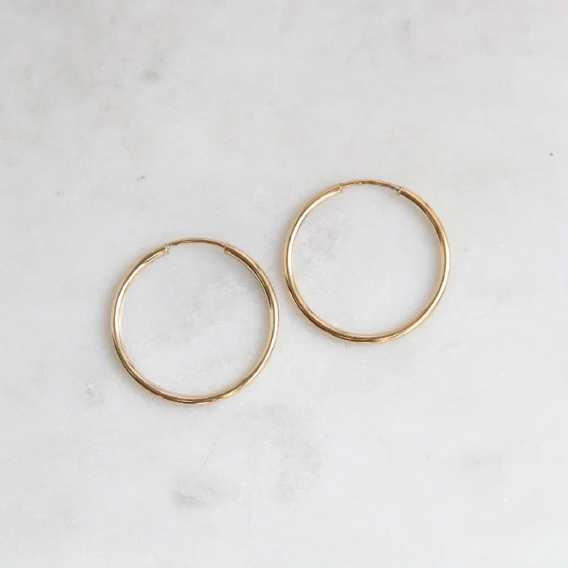 Thin 20mm Gold Filled Infinity Hoop