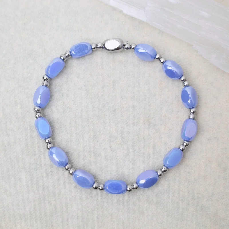 All in Pop Of Color Bracelet in Periwinkle Water & Stainless Steel