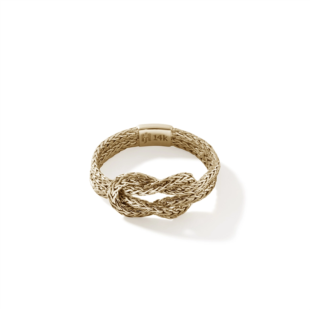 John Hardy Classic Chain 14K Gold Love Knot Chain Ring