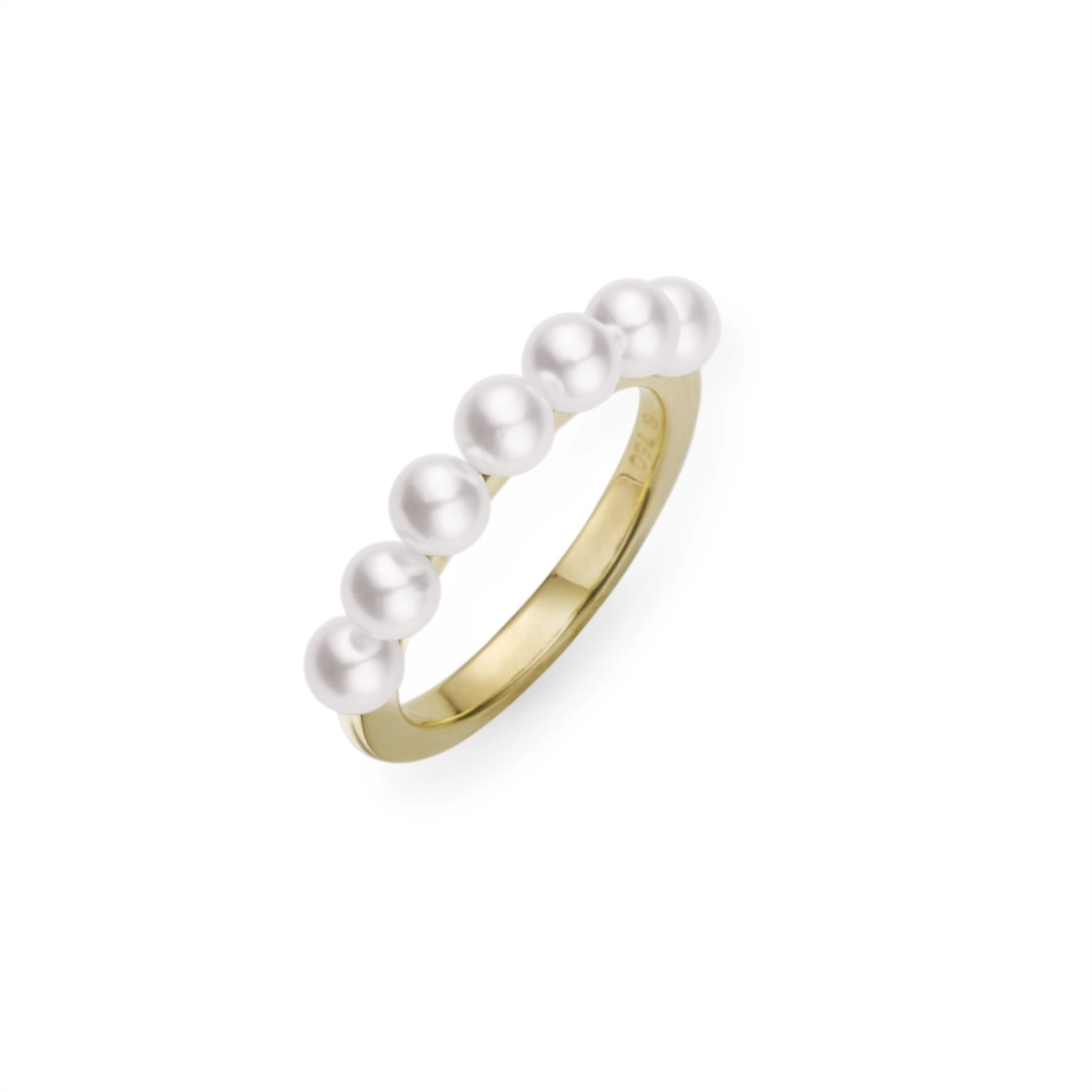 Mikimoto 18K Yellow Gold Cultured Akoya Pearl Ring