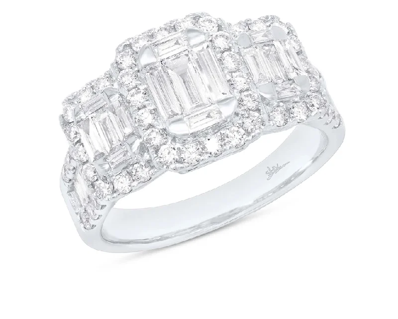 New 14K 1.75 CT Diamond Baguette Ring