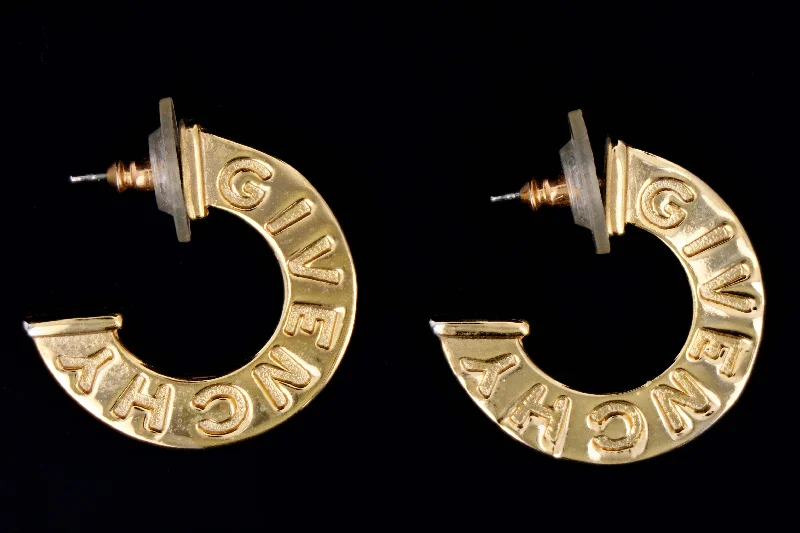 Vintage Givenchy Hoop Pierced Earrings