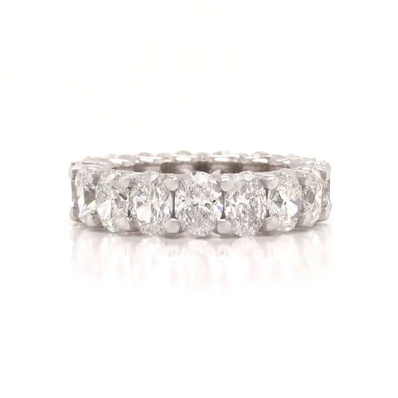 6.63CT Oval Diamond Eternity Ring