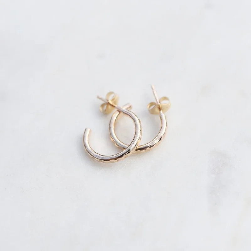 Gold Filled Ridged Hoops