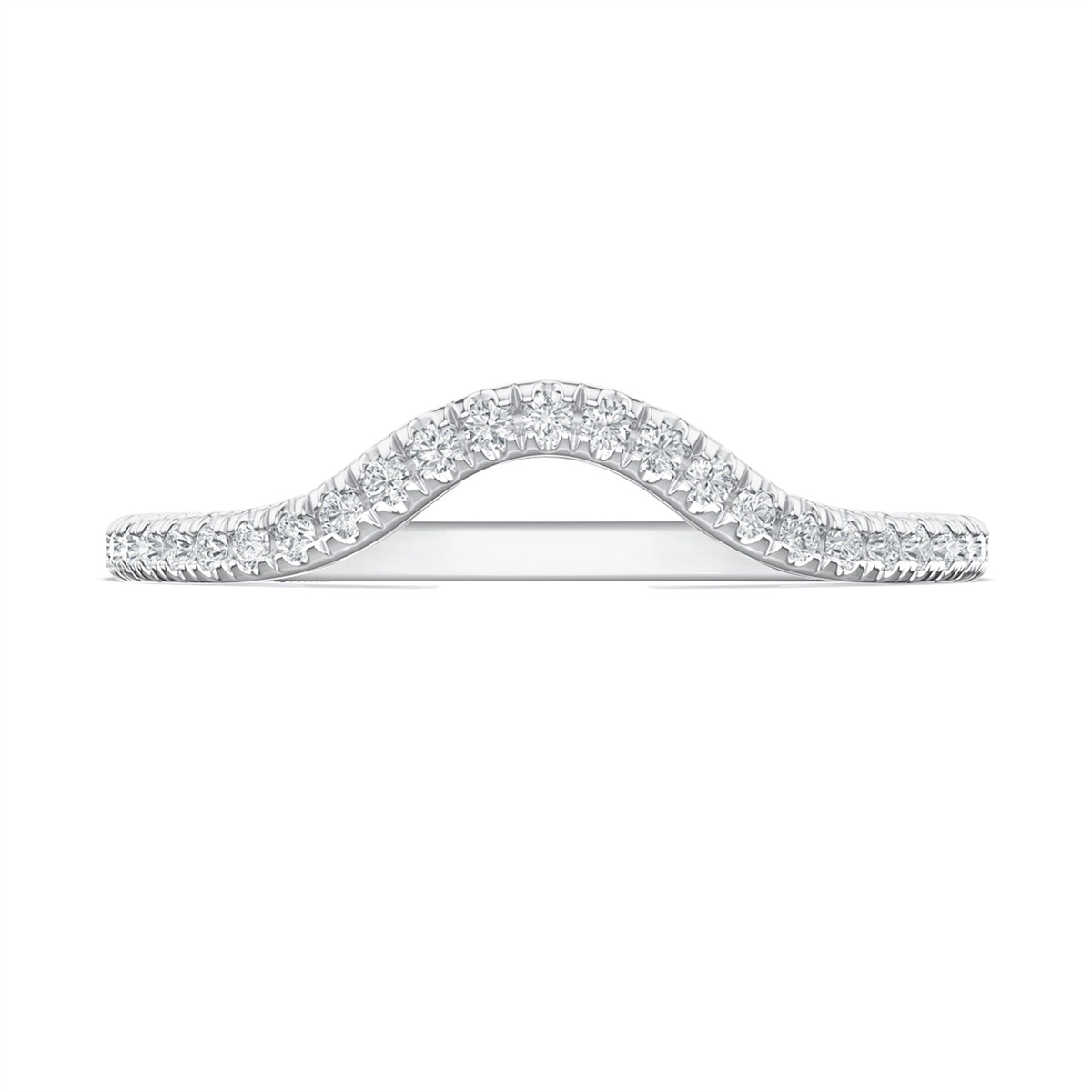 Tacori 18K White Gold 1.7mm Contour Diamond Band