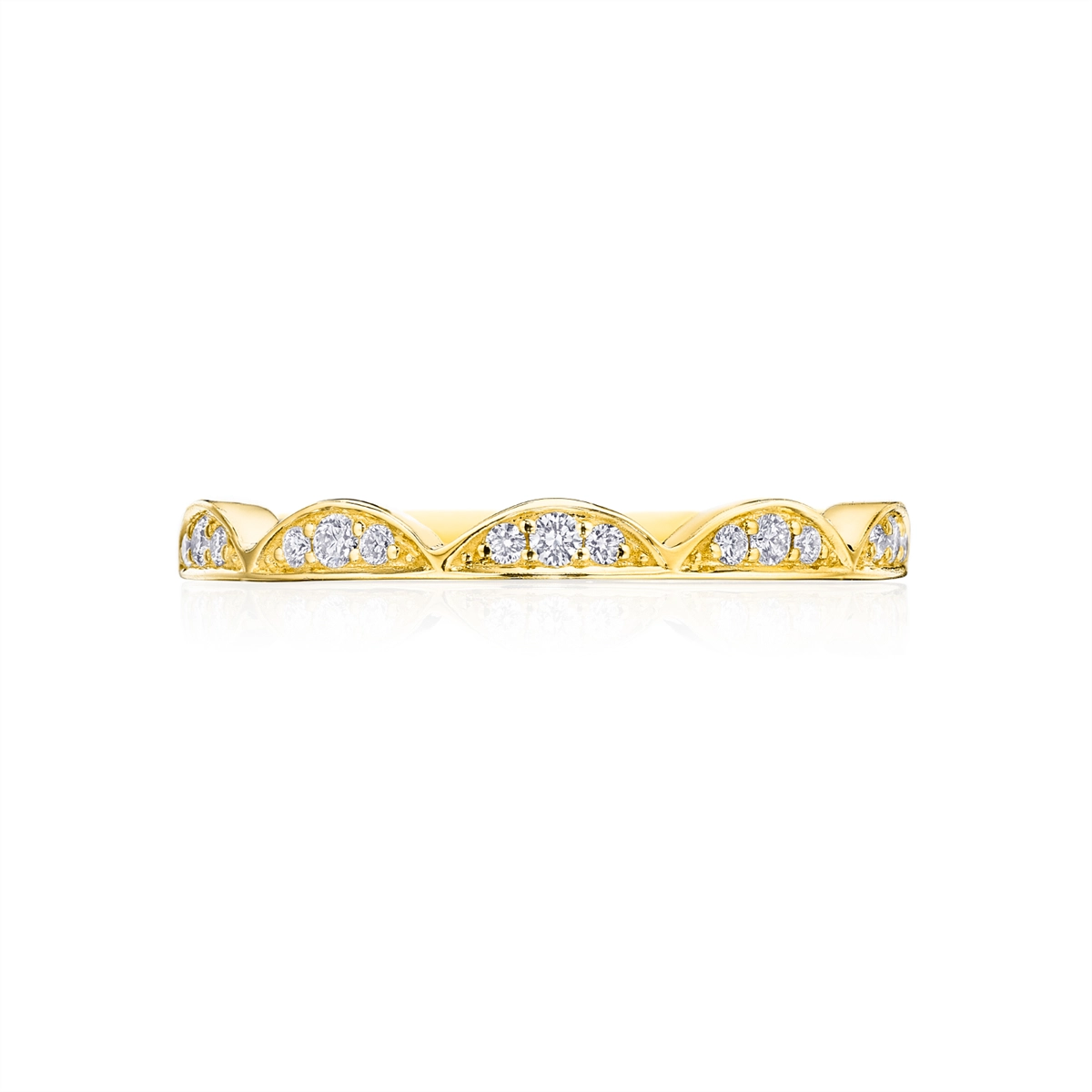 Tacori Crescent Crown 18K Yellow Gold Diamond Ring