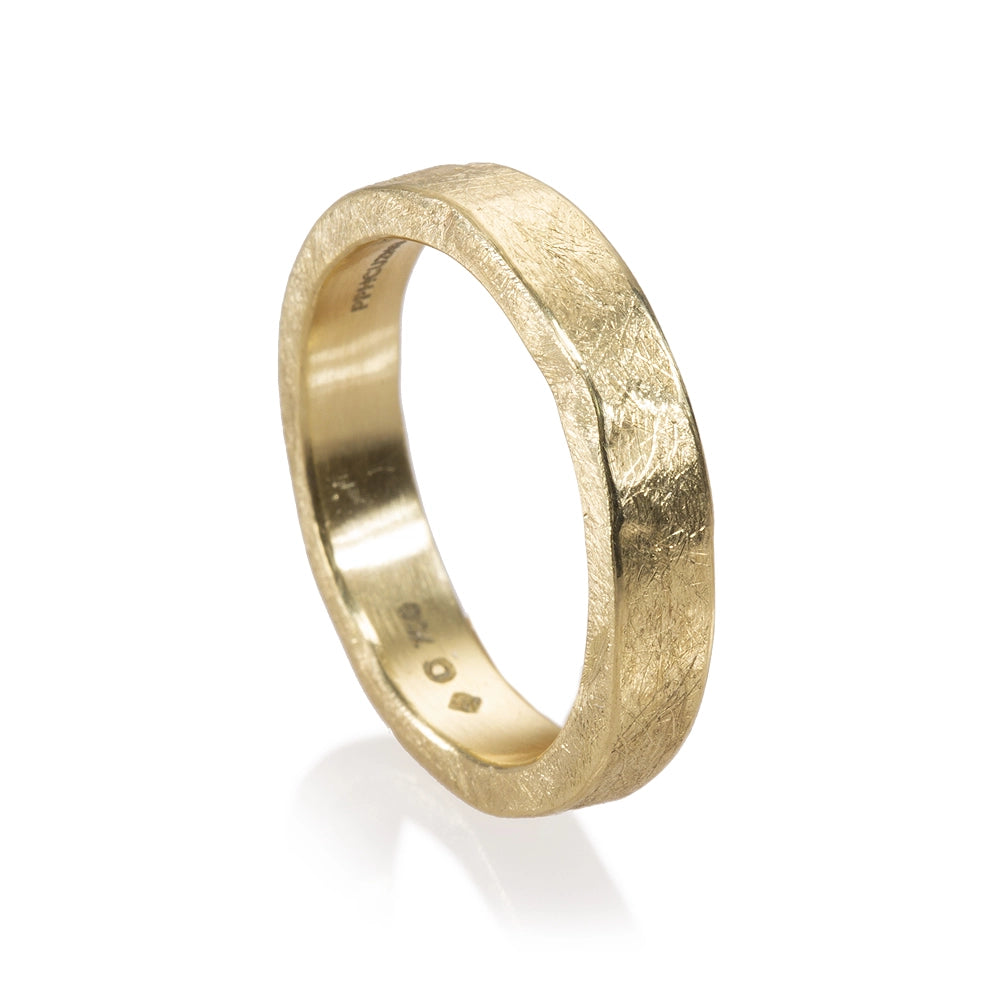 Todd Reed 18K Yellow Gold 4mm Brushed Band