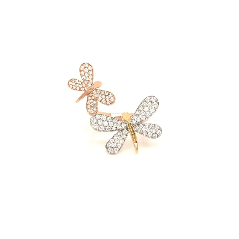 Diamond Dragonfly Ring