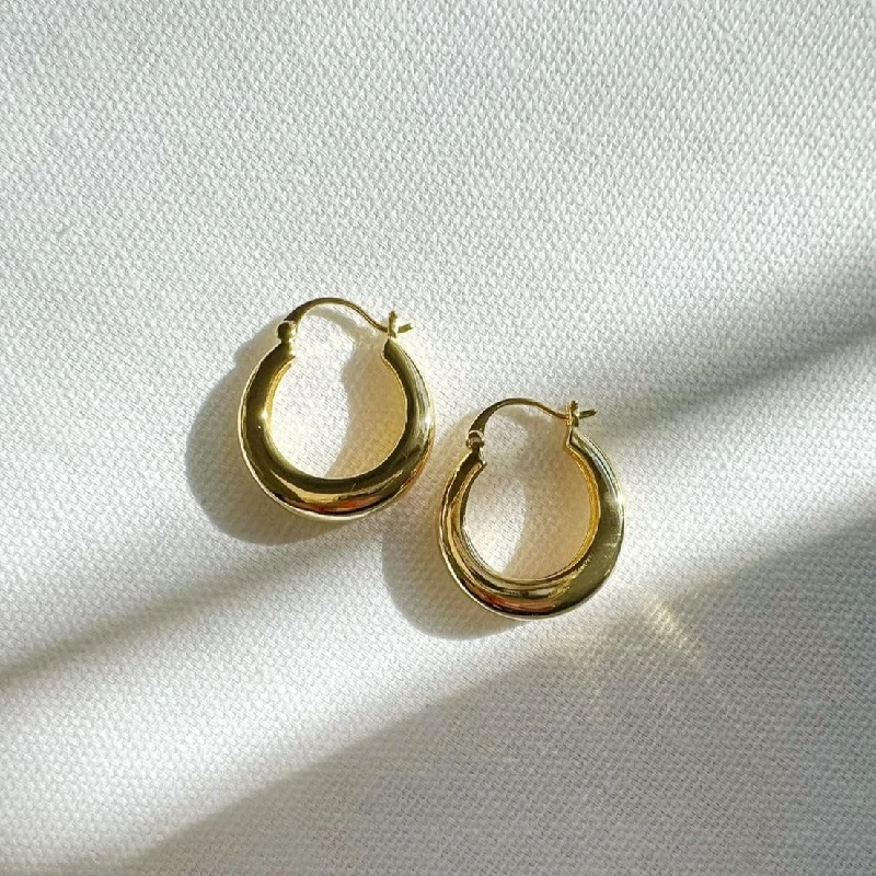 Wanderlust Hoops Earrings Gold Filled