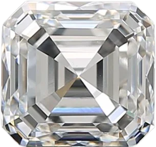 1.5 Carat E VS1 Asscher Natural Diamond