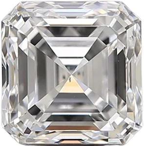 1.61 Carat E VS2 Asscher Lab Diamond