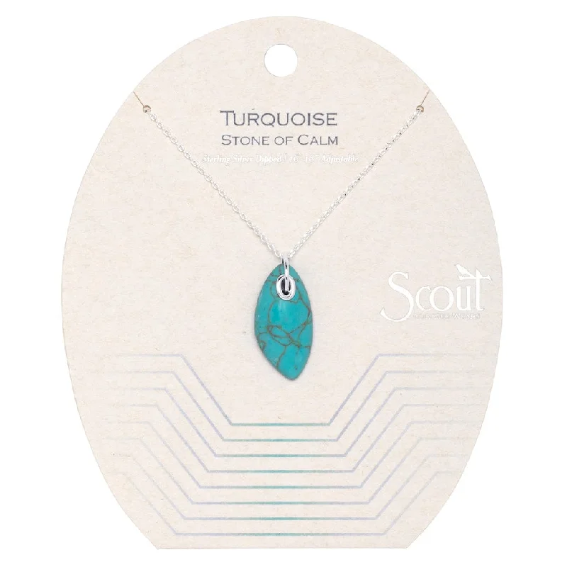 Scout Organic Stone Necklace Turquoise/Silver