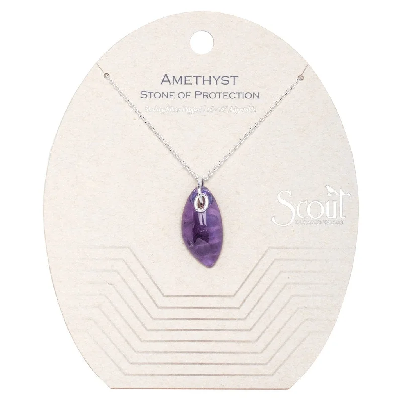 Scout Organic Stone Necklace Amethyst/Silver