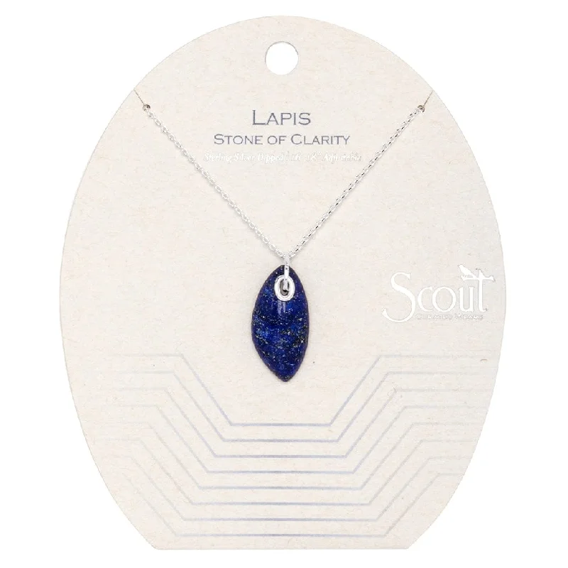 Scout Organic Stone Necklace Lapis/Silver