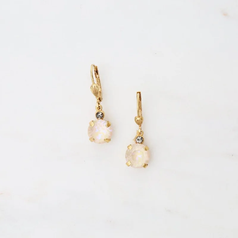 Small Sand Opal Drop Earrings - Gold Plate