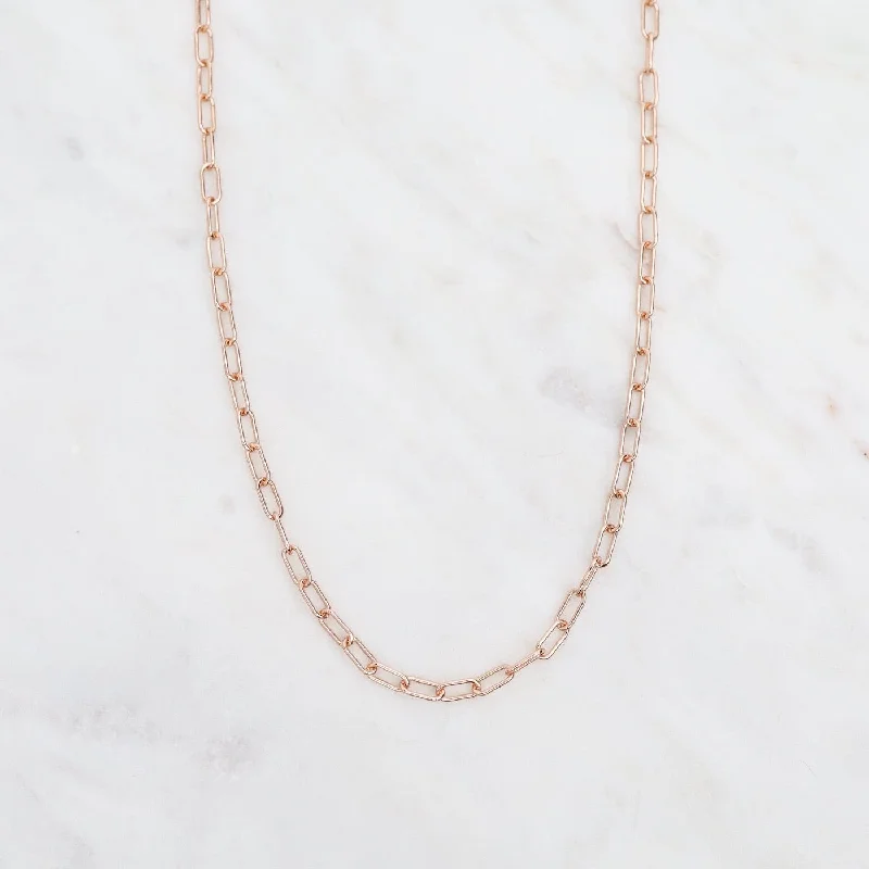 18" Rose Gold Filled Round Drawn Cable Chain Necklace