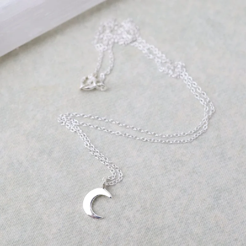 Sterling Silver Moon Necklace