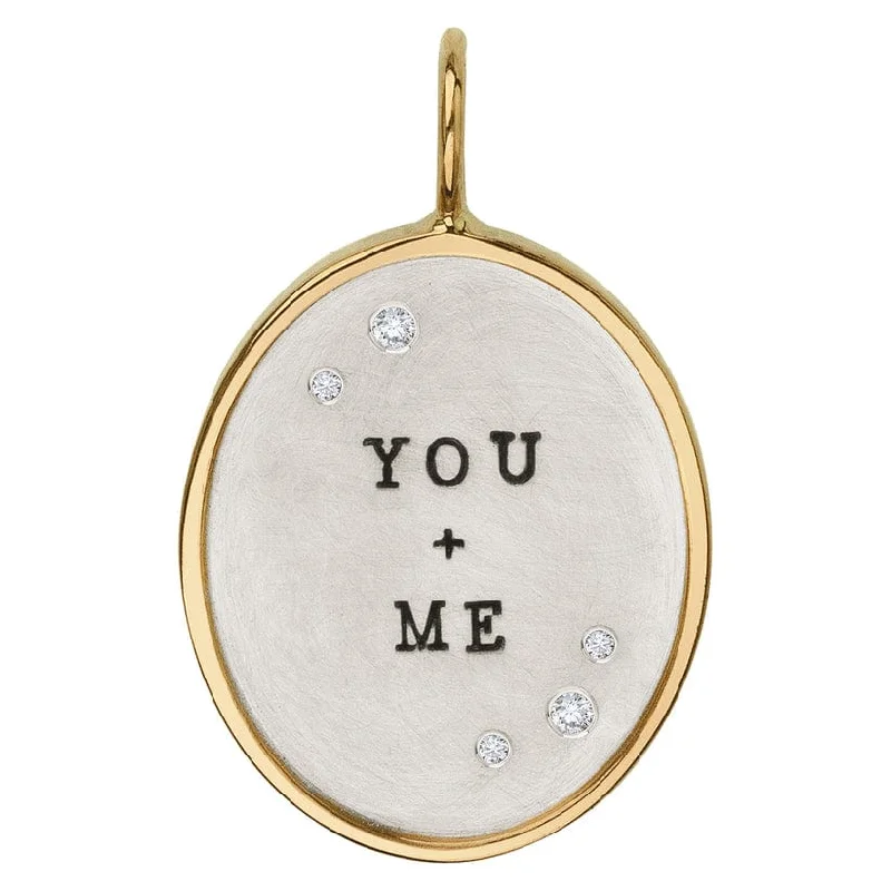 Silver & Gold You + Me Oval Charm