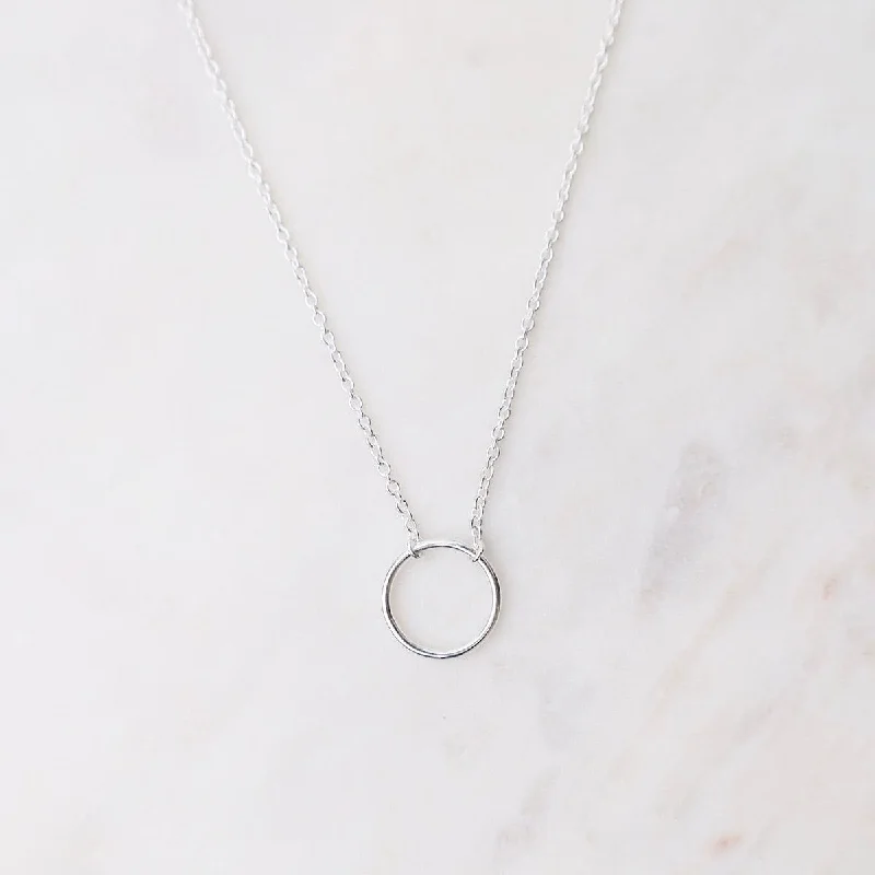 Small Circle Necklace - Sterling Silver