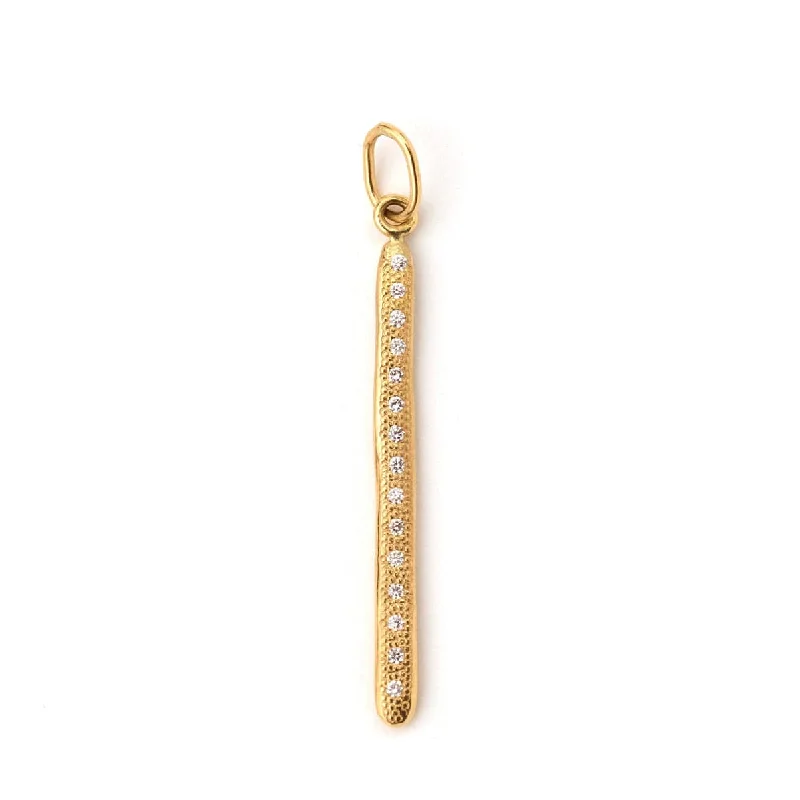 18k Yellow Gold Stardust Stick Charm