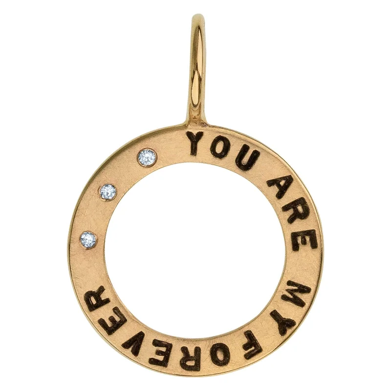 Gold My Forever Open Circle Charm