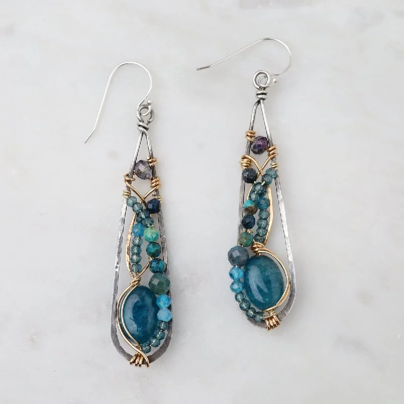 Apatite Long Drop Earrings