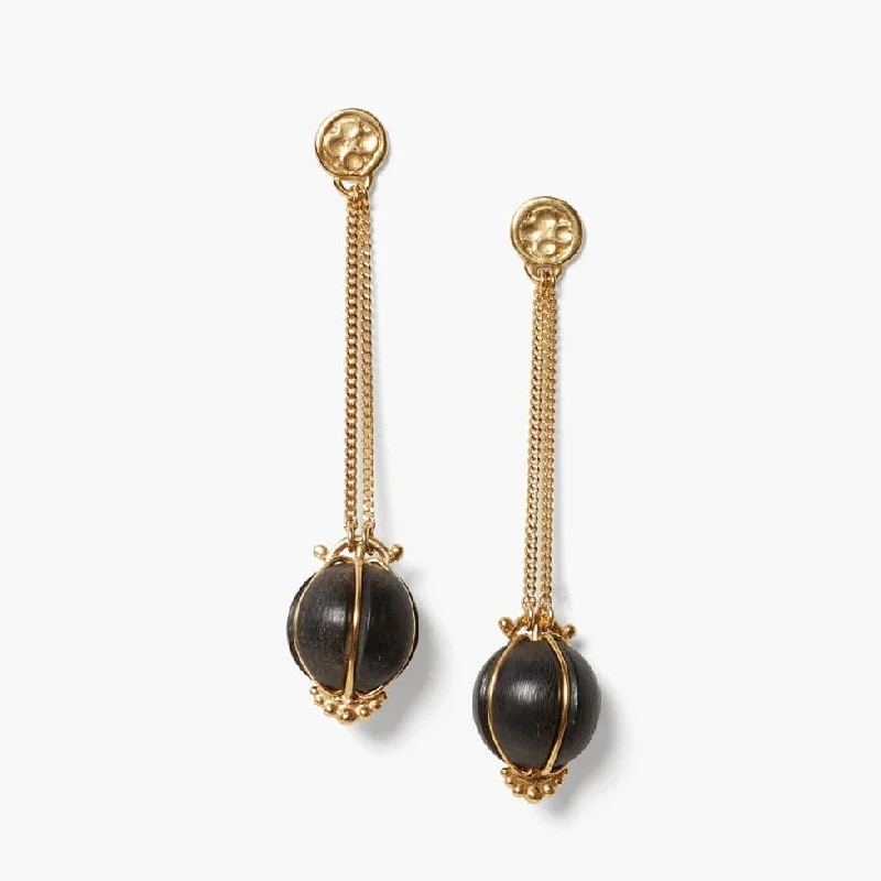 Balloon Drop Earrings Black Mix