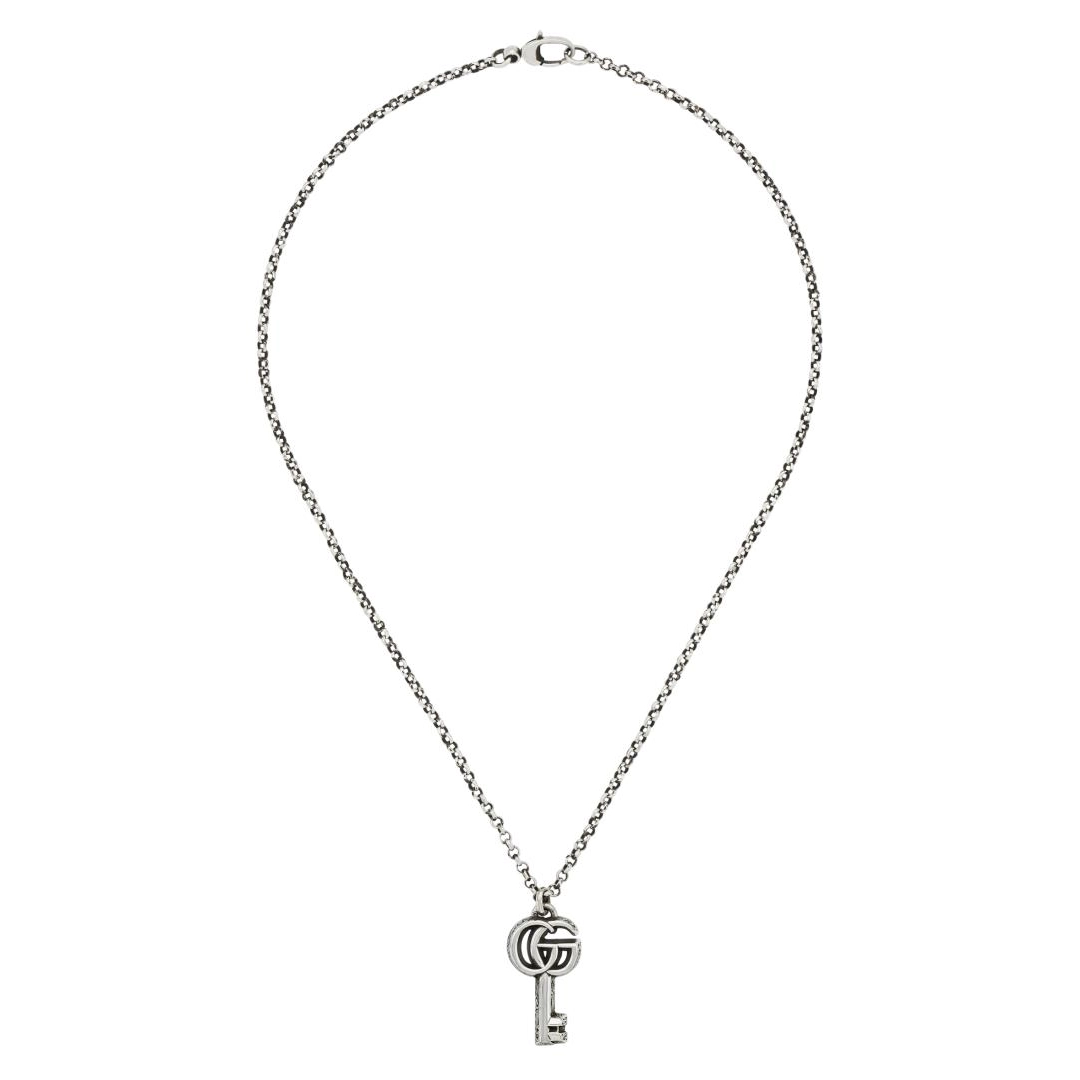 Gucci Sterling Silver GG Marmont Necklace, 20 inch