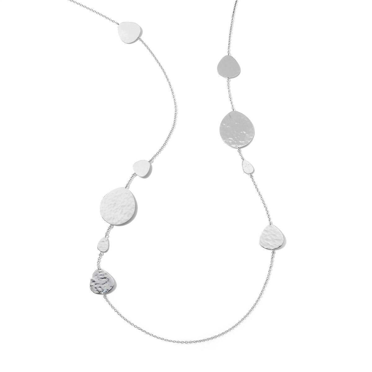 Ippolita Sterling Silver Classico Crinkle Nomad Long Station Necklace, 40 inch