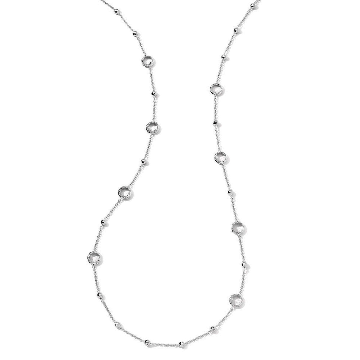 Ippolita Sterling Silver Lollipop Mini Lollipop and Ball Necklace in Clear Quartz, 38 inch