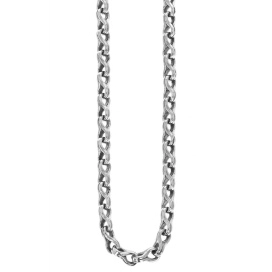 King Baby Sterling Silver Twisted Eight Link Necklace