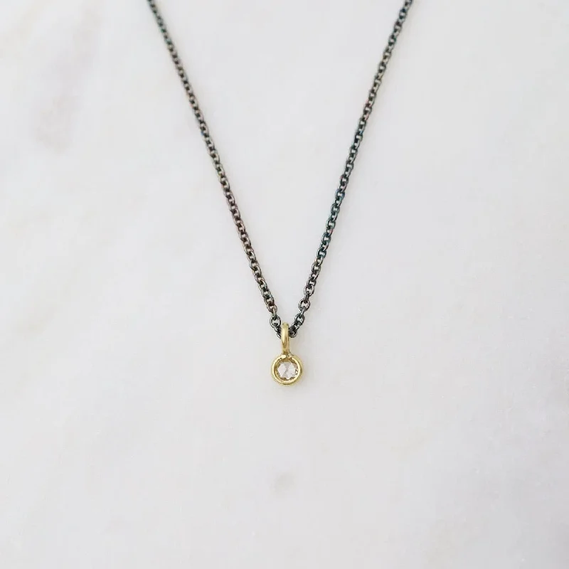 Little Diamond Charm Necklace