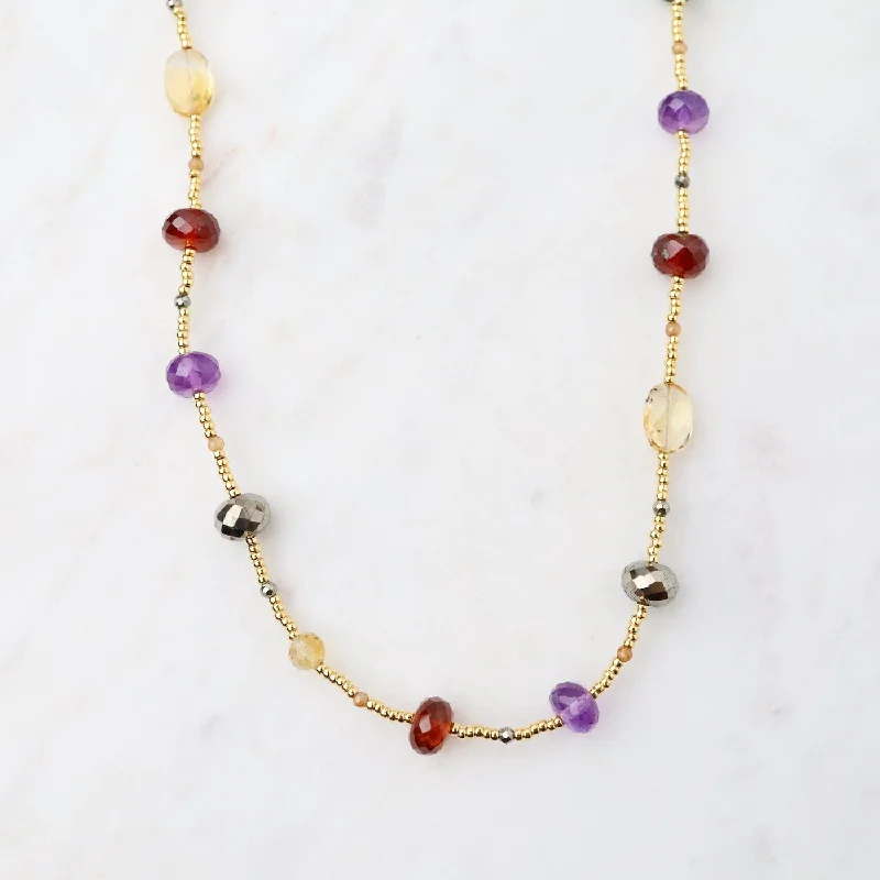 Warm Gold Mix Necklace