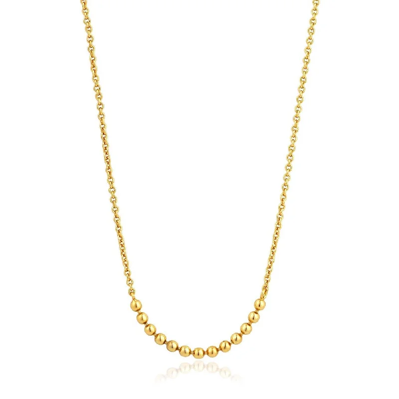 Gold Modern Multiple Balls Necklace